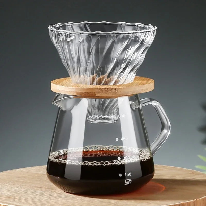 Glass Pour Over Coffee Maker Set