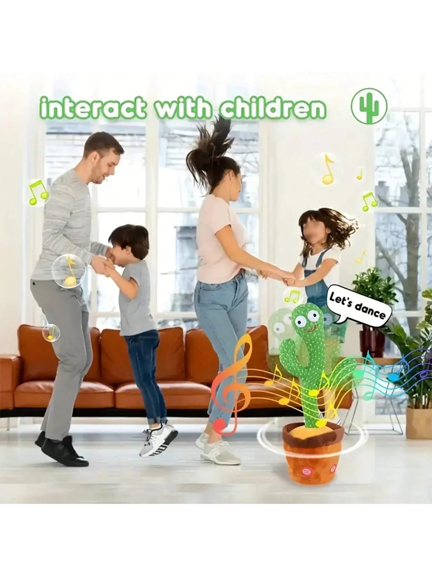 NEW Sing And Dance Cactus 32CM Electron Plush Toy Soft Plush Doll Babies Cactus That Repeat What You Say Voice Interactive Bled