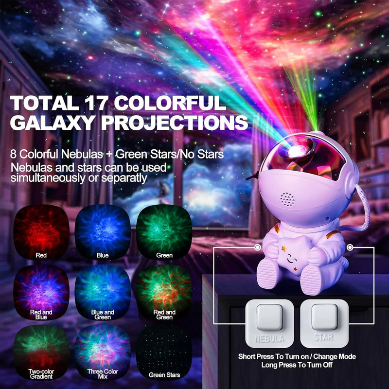 Galaxy Projection: Astronaut LED Night Light