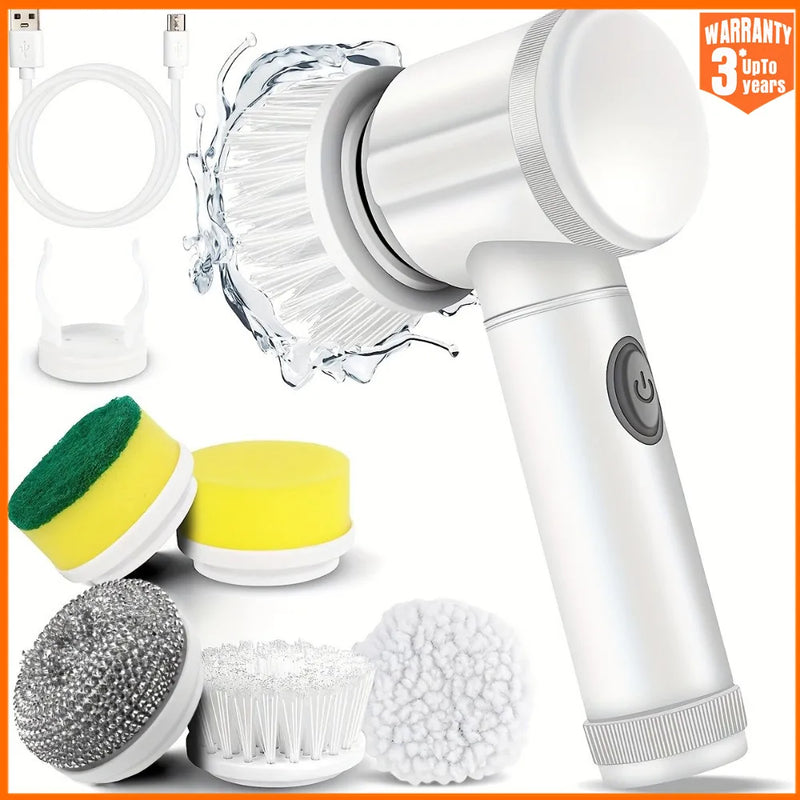 Electric Spin Scrubber: 5-in-1 Cleaning Tool