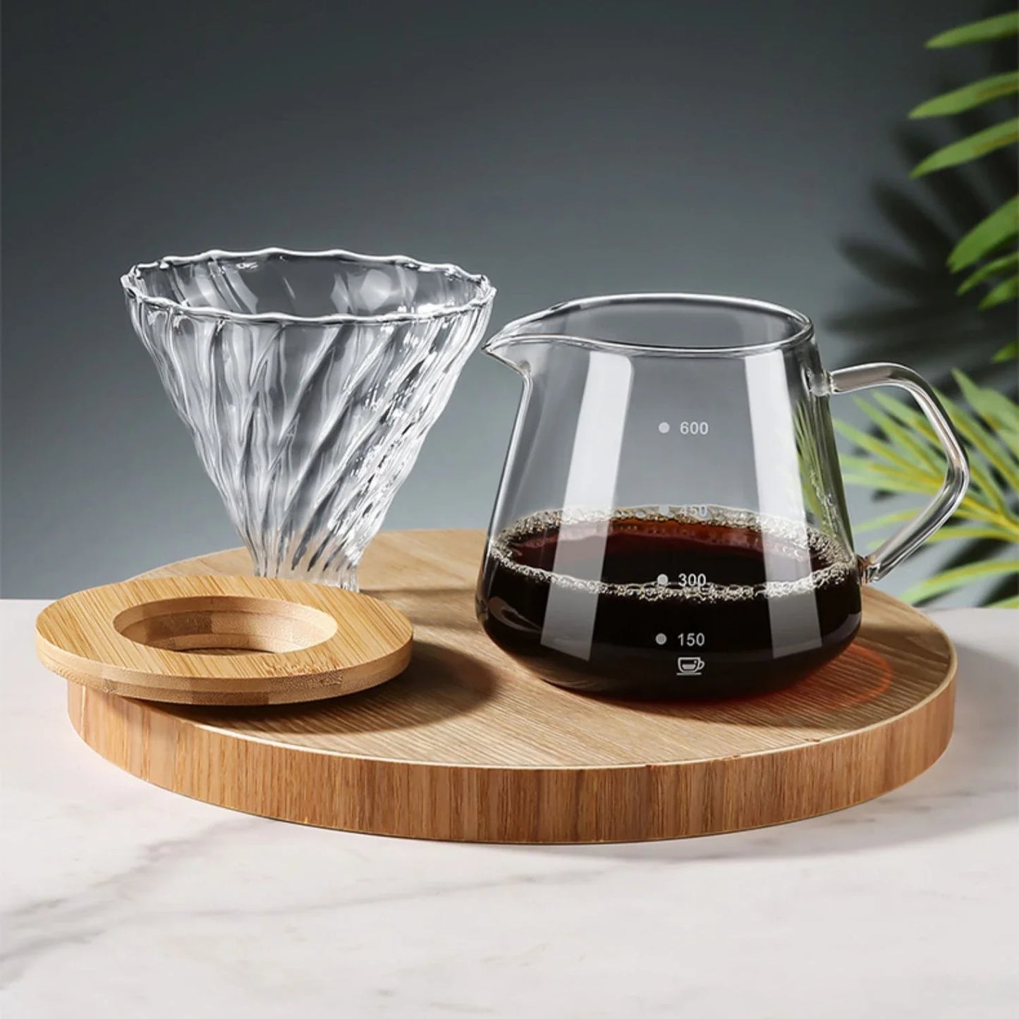 Glass Pour Over Coffee Maker Set
