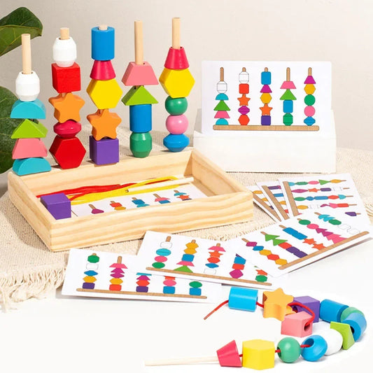 Montessori Color Matching Puzzle Toy Shape Cognition Early Educational