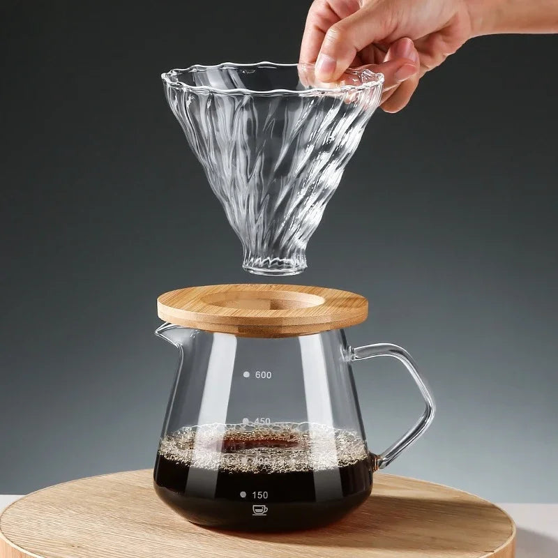 Glass Pour Over Coffee Maker Set