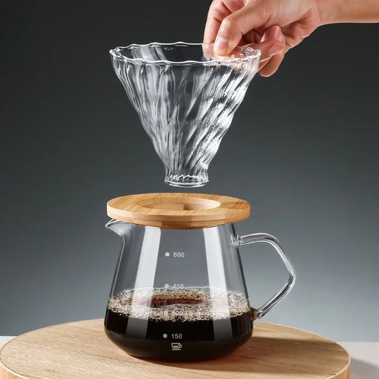 Glass Pour Over Coffee Maker Set