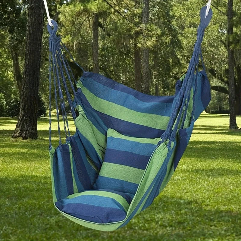 Canvas Hammock Swing Chair: Outdoor Leisure