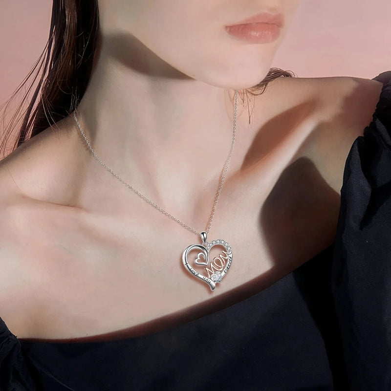 Rose Heart MOM Necklace: Perfect Mother's Day 2024 New Fashion Luxury Jewelry