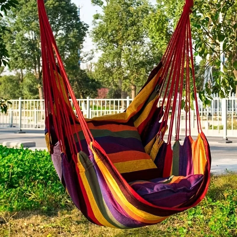 Canvas Hammock Swing Chair: Outdoor Leisure