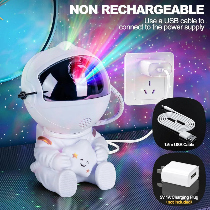 Galaxy Projection: Astronaut LED Night Light