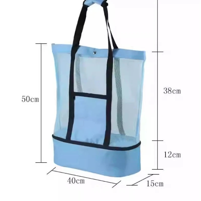 Mesh Beach Tote: High Capacity, Waterproof