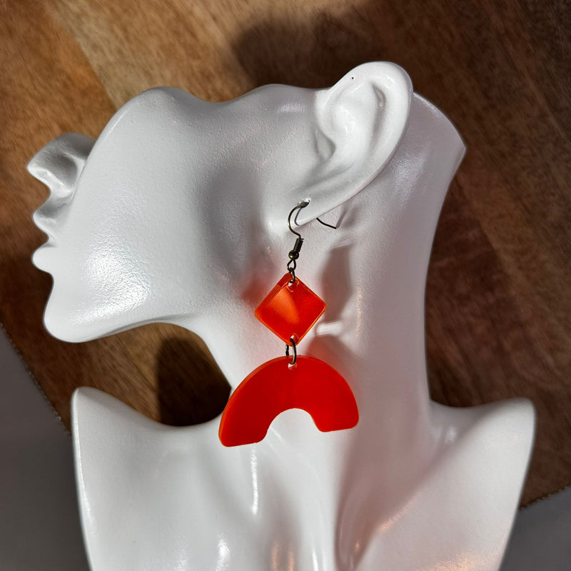 Fashion Jewelry Handmade, Acrylic Earrings Drop Dangle Perfect for all occasions, Ideal for Summer, Beach, Parties...