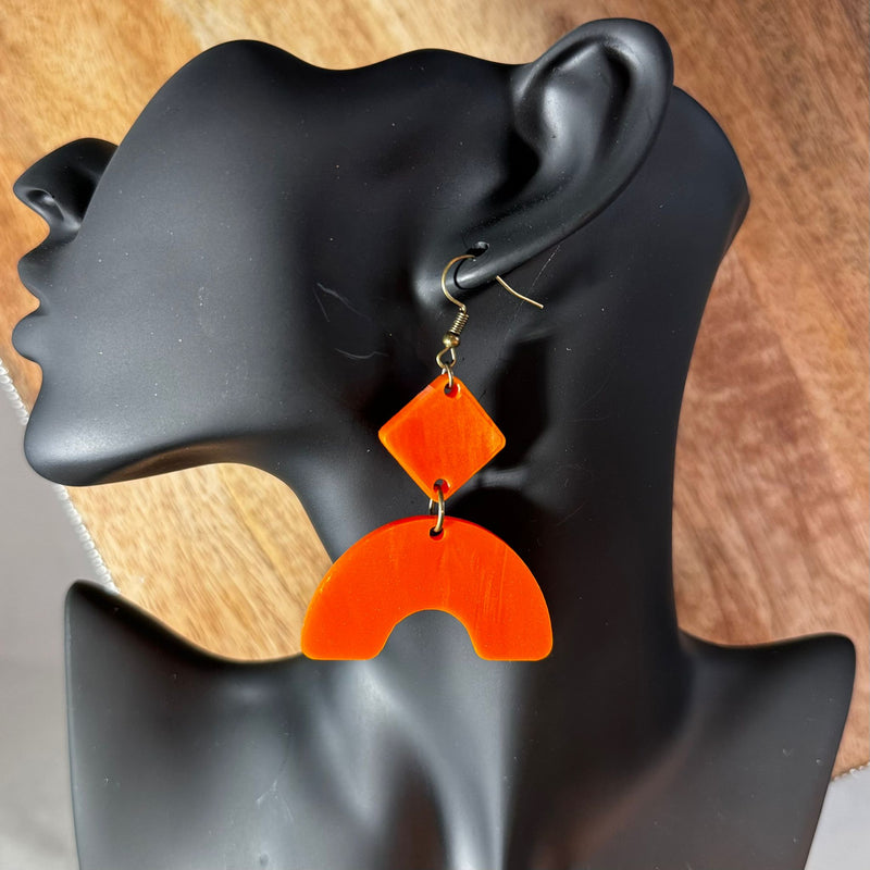 Fashion Jewelry Handmade, Acrylic Earrings Drop Dangle Perfect for all occasions, Ideal for Summer, Beach, Parties...